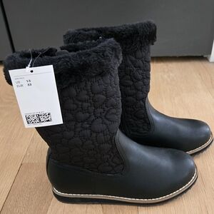 H&M Black Quilted Kids Boots